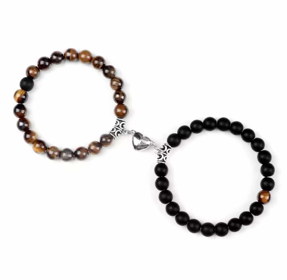 Par de pulseiras de pedras naturais