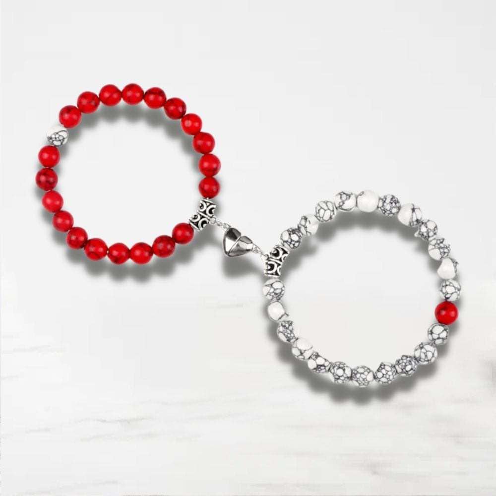 Par de pulseiras de pedras naturais