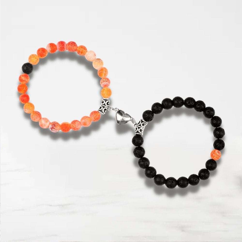 Par de pulseiras de pedras naturais