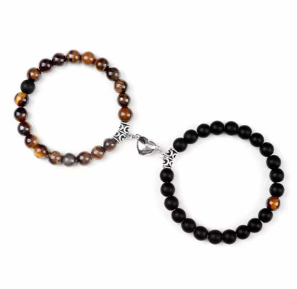 Par de pulseiras de pedras naturais