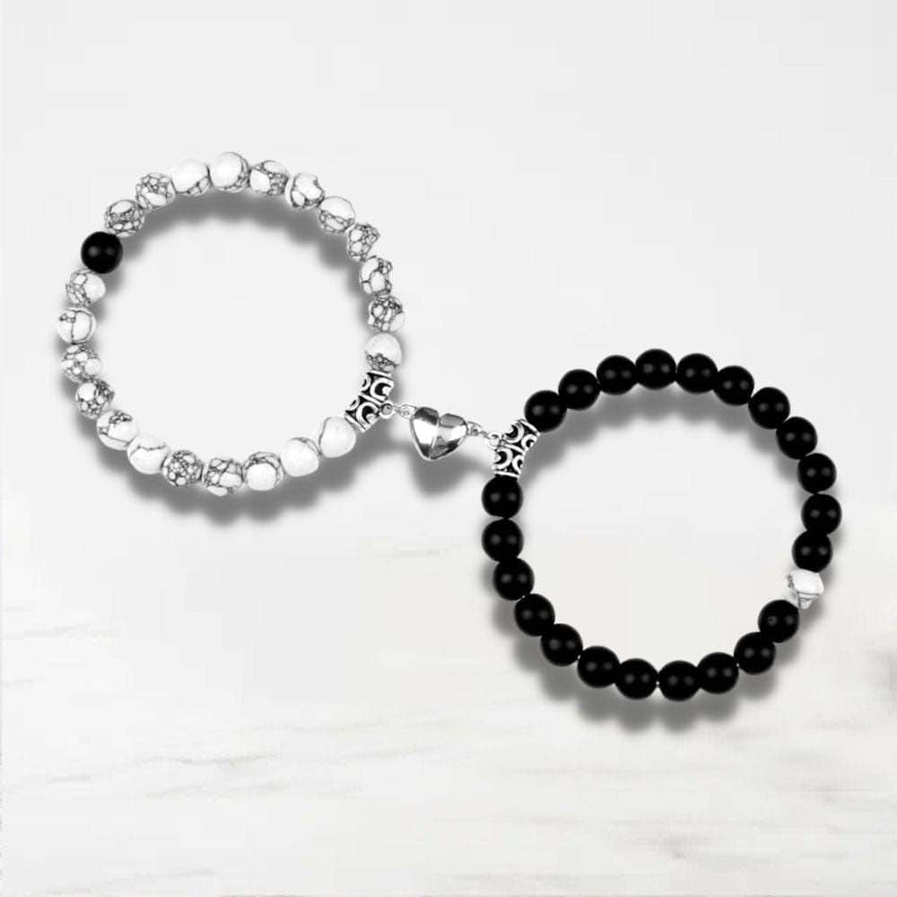 Par de pulseiras de pedras naturais